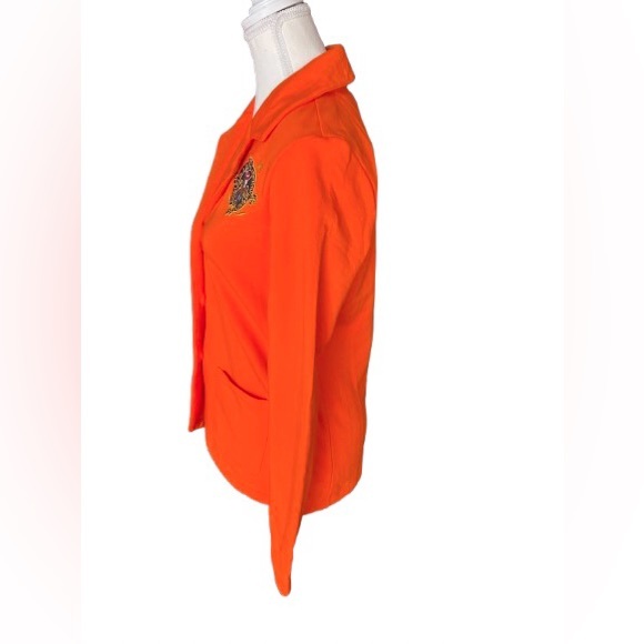 NWT Ralph Lauren Equestrian Polo Crest Blazer Orange Red Logo Jacket Horse Logo - Picture 9 of 16